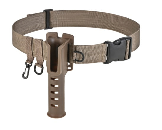 Belt fishing rod holder